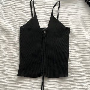 Black tank top with ties